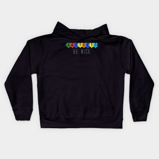 Autistic Be Nice Puzzle Kids Hoodie